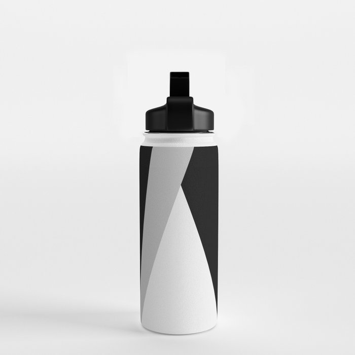 Geometric Triangles VI Black and White Water Bottle Gallery Image 2