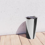 Geometric Triangles VI Black and White Travel Mug Gallery Image 4