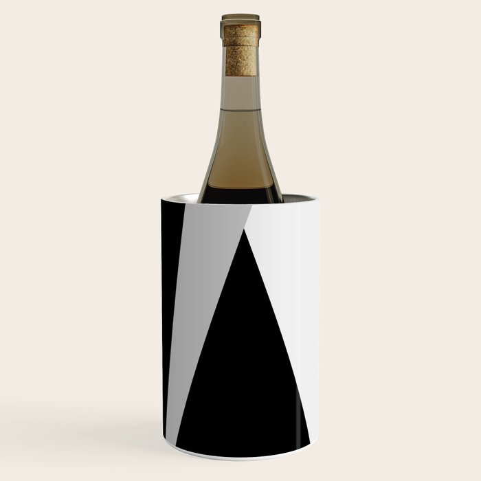 Geometric Triangles VI Black and White Wine Chiller Gallery Image 2