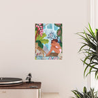 Woman in tropical forest with Leopard Poster Gallery Image 2