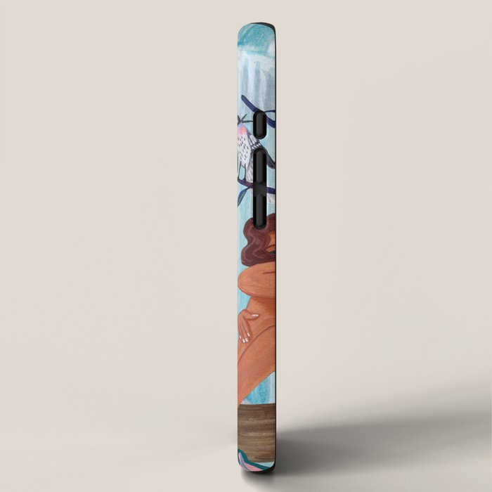 Woman in tropical forest with Leopard iPhone Case Gallery Image 2