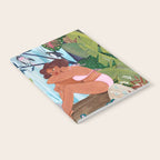 Woman in tropical forest with Leopard Notebook Gallery Image 2