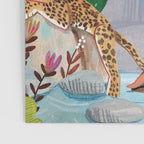 Woman in tropical forest with Leopard Poster Gallery Image 3