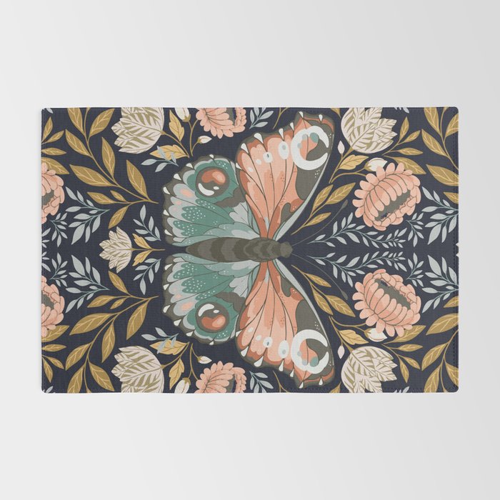 William Morris Butterfly - Midnight Garden Rug Gallery Image 2
