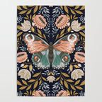 William Morris Butterfly - Midnight Garden Poster Gallery Image 4