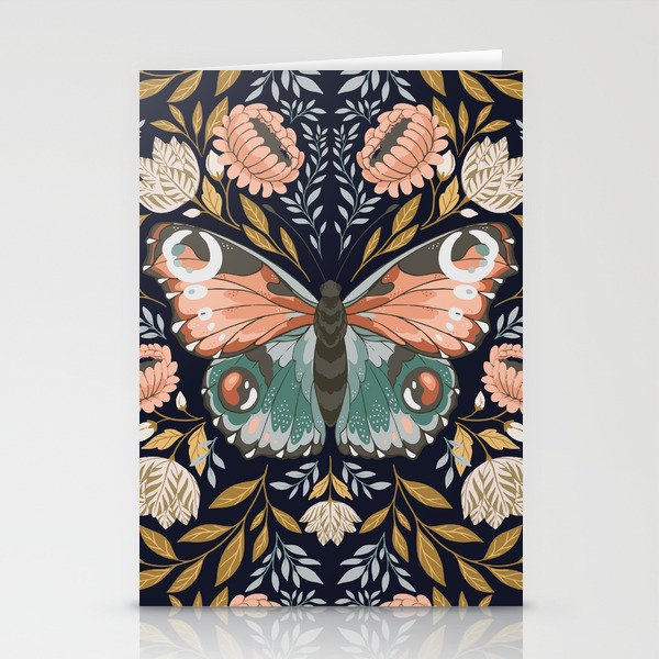 William Morris Butterfly - Midnight Garden Stationery Card Gallery Image 2