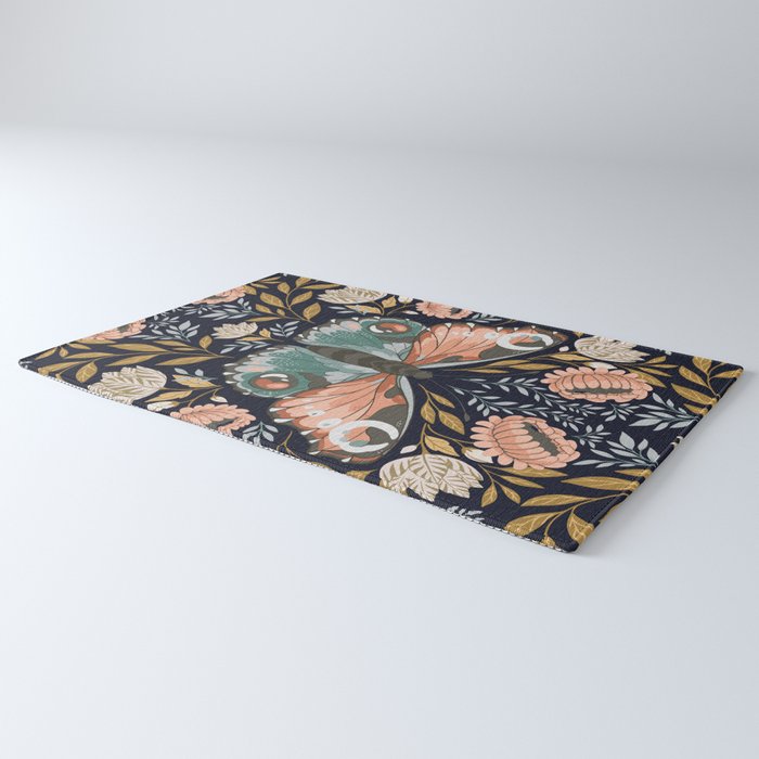 William Morris Butterfly - Midnight Garden Rug Gallery Image 3