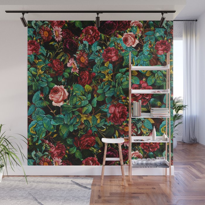 Rose Night Garden Wall Mural Gallery Image 1