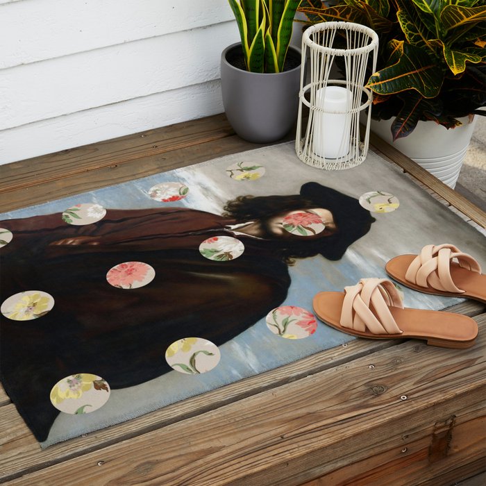 A Portrait With Dots 3 Outdoor Rug Gallery Image 2