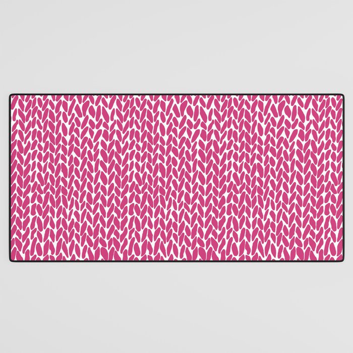Hand Knit Hot Pink Desk Mat Gallery Image 3