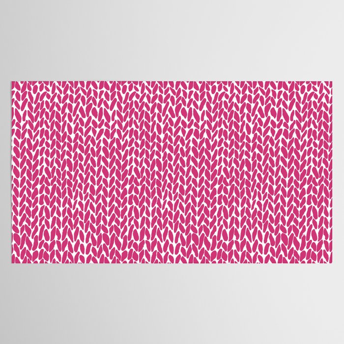 Hand Knit Hot Pink Tablecloth Gallery Image 2