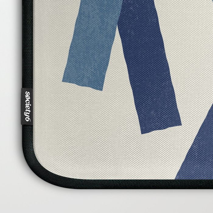 Lines Misaligned - Blue Laptop Sleeve Gallery Image 3