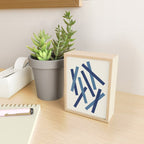 Lines Misaligned - Blue Mini Art Print Gallery Image 2