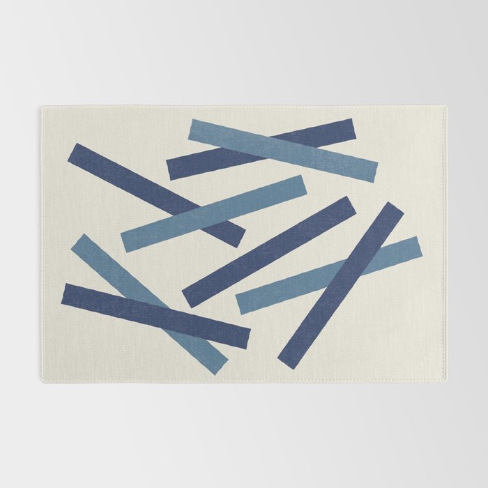 Lines Misaligned - Blue Rug Gallery Image 2