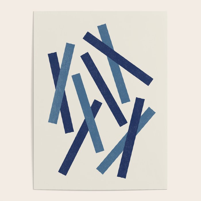 Lines Misaligned - Blue Poster Gallery Image 1