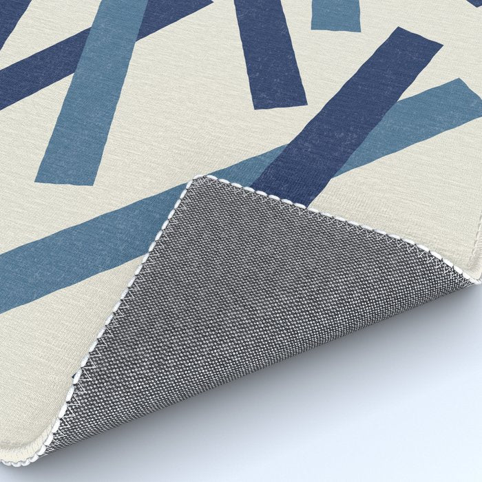 Lines Misaligned - Blue Rug Gallery Image 4