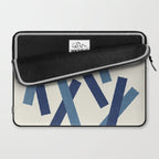Lines Misaligned - Blue Laptop Sleeve Gallery Image 2