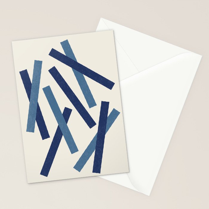 Lines Misaligned - Blue Stationery Card Gallery Image 2
