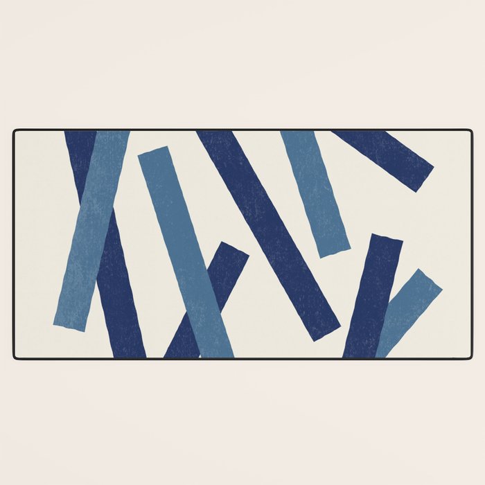 Lines Misaligned - Blue Desk Mat Gallery Image 3