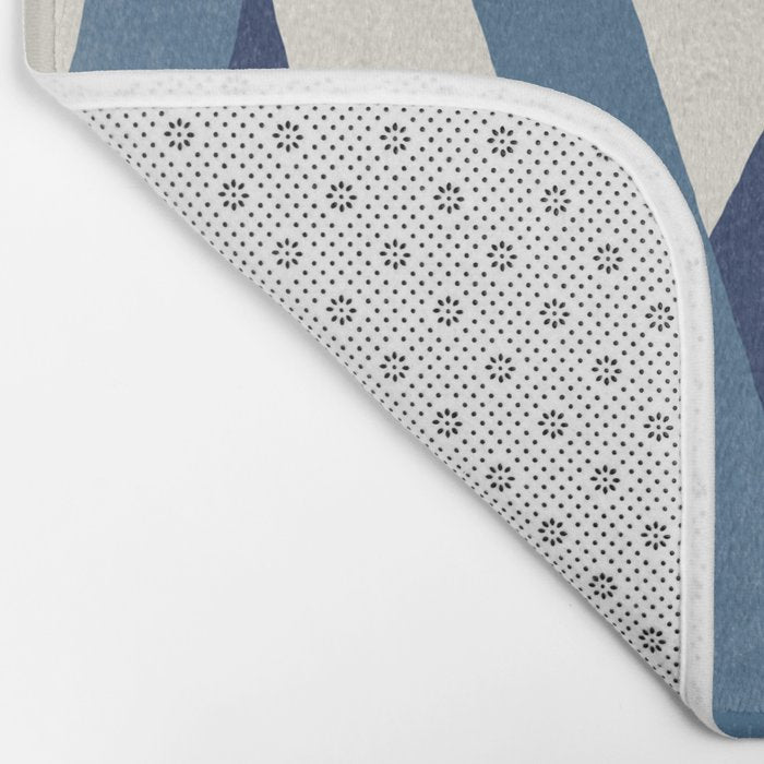Lines Misaligned - Blue Bath Mat Gallery Image 2