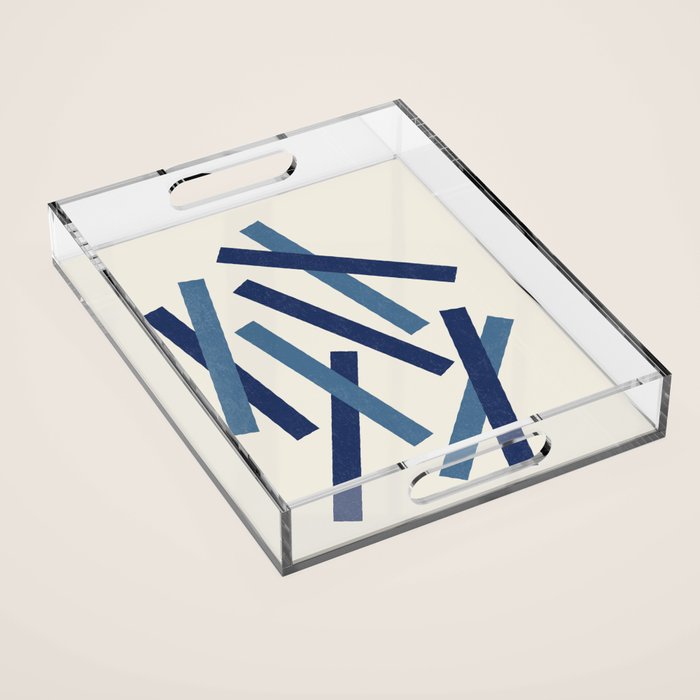 Lines Misaligned - Blue Acrylic Tray Gallery Image 1