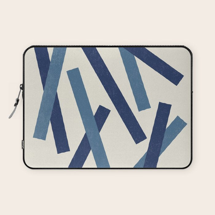 Lines Misaligned - Blue Laptop Sleeve Gallery Image 1