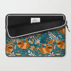 Happy Boho Sloth Floral Laptop Sleeve Gallery Image 2