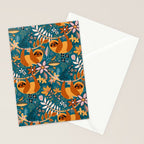 Happy Boho Sloth Floral Stationery Card Gallery Image 2