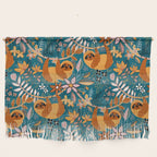 Happy Boho Sloth Floral Wall Hanging Gallery Image 1