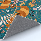 Happy Boho Sloth Floral Rug Gallery Image 4