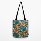 Happy Boho Sloth Floral Tote Bag Gallery Image 2