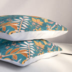 Happy Boho Sloth Floral Pillow Sham Gallery Image 3