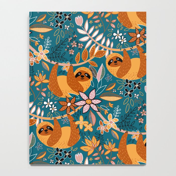 Happy Boho Sloth Floral Notebook Gallery Image 4