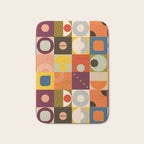 Vibrant Geometric Squares and Circles Pattern - Modern Craft Bath Mat Gallery Image 1
