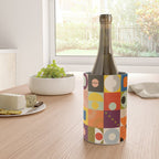 Vibrant Geometric Squares and Circles Pattern - Modern Craft Wine Chiller Gallery Image 4
