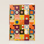 Vibrant Geometric Squares and Circles Pattern - Modern Craft Stationery Card Gallery Image 2