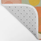 Vibrant Geometric Squares and Circles Pattern - Modern Craft Bath Mat Gallery Image 2