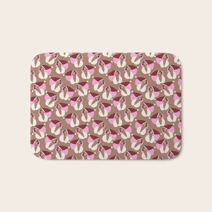 Mocha Elf Pattern Bath Mat Gallery Image 1