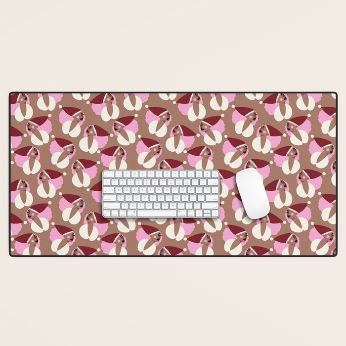 Mocha Elf Pattern Desk Mat Gallery Image 1