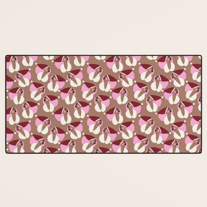 Mocha Elf Pattern Desk Mat Gallery Image 3