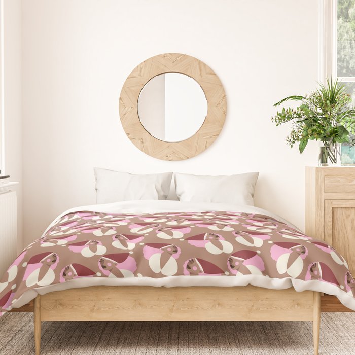 Mocha Elf Pattern Duvet Cover Gallery Image 3