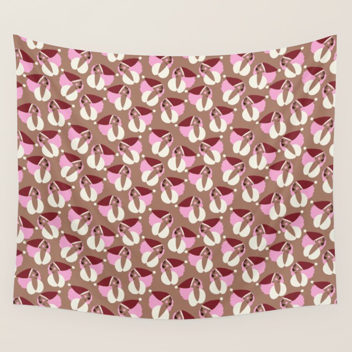 Mocha Elf Pattern Wall Tapestry Gallery Image 4