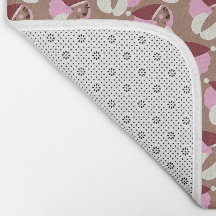 Mocha Elf Pattern Bath Mat Gallery Image 2
