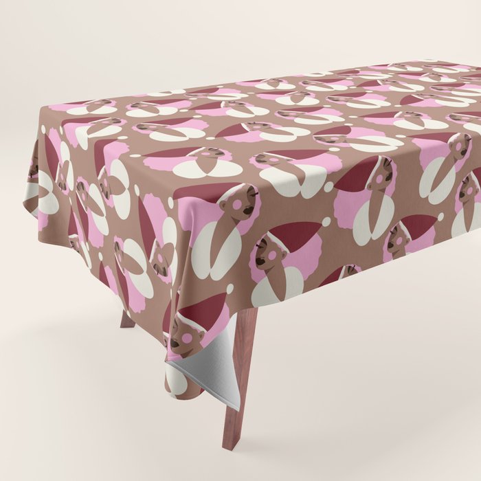 Mocha Elf Pattern Tablecloth Gallery Image 1