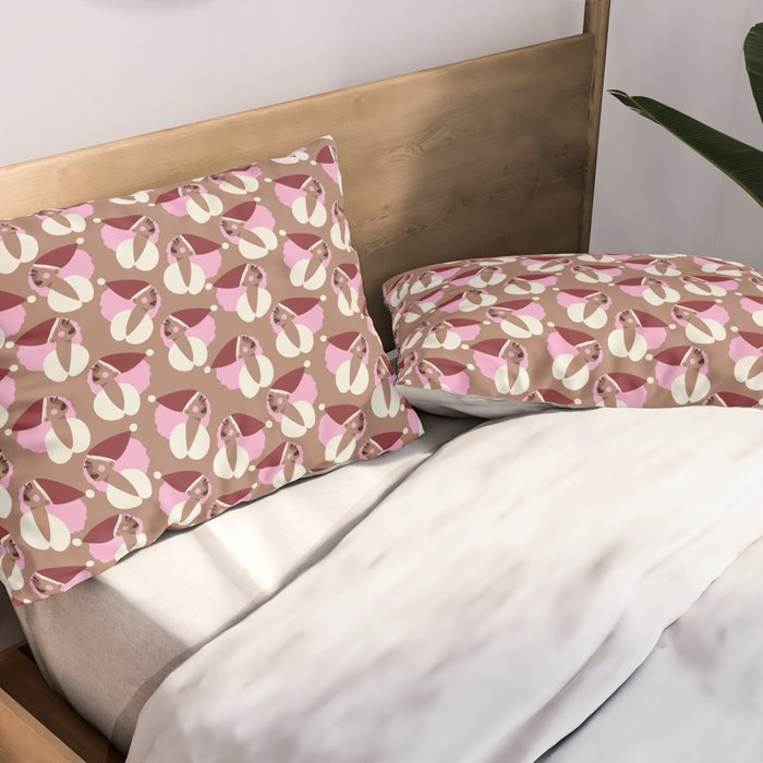Mocha Elf Pattern Pillow Sham Gallery Image 2
