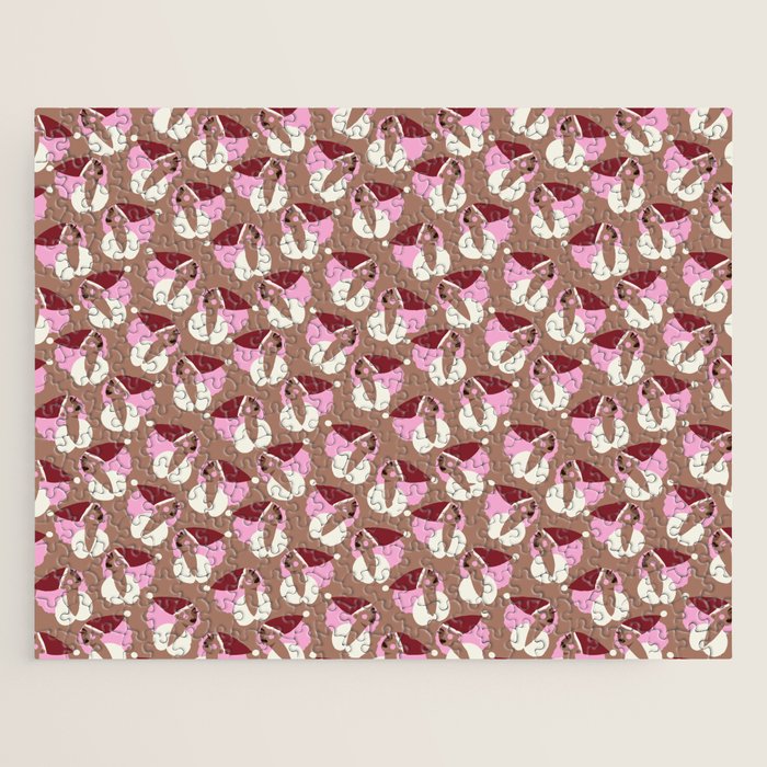 Mocha Elf Pattern Jigsaw Puzzle Gallery Image 1