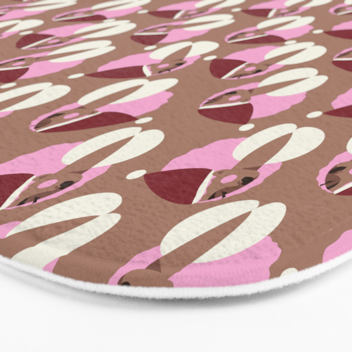 Mocha Elf Pattern Bath Mat Gallery Image 3