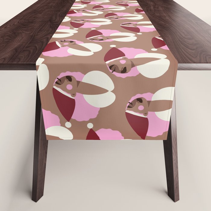 Mocha Elf Pattern Table Runner Gallery Image 1