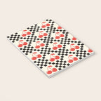 Red Cherries, Black & White Double Checker Notebook Gallery Image 3