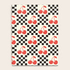 Red Cherries, Black & White Double Checker Notebook Gallery Image 4